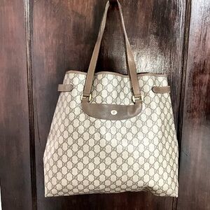 Vintage Gucci Brown Tote Bag